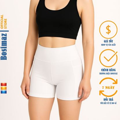 Picture of Quần biker short nữ tập gym yoga Bosimaz MS831 cạp cao.