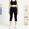 Picture of Quần Legging Ngố Bosimaz MS391 không túi màu đen cao cấp.